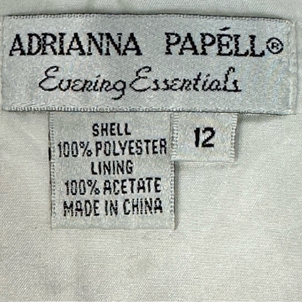ADRIANNA PAPELL Evening Essential Skirt 12 Side Zip Black Embellished tulle VTG - Picture 8 of 13